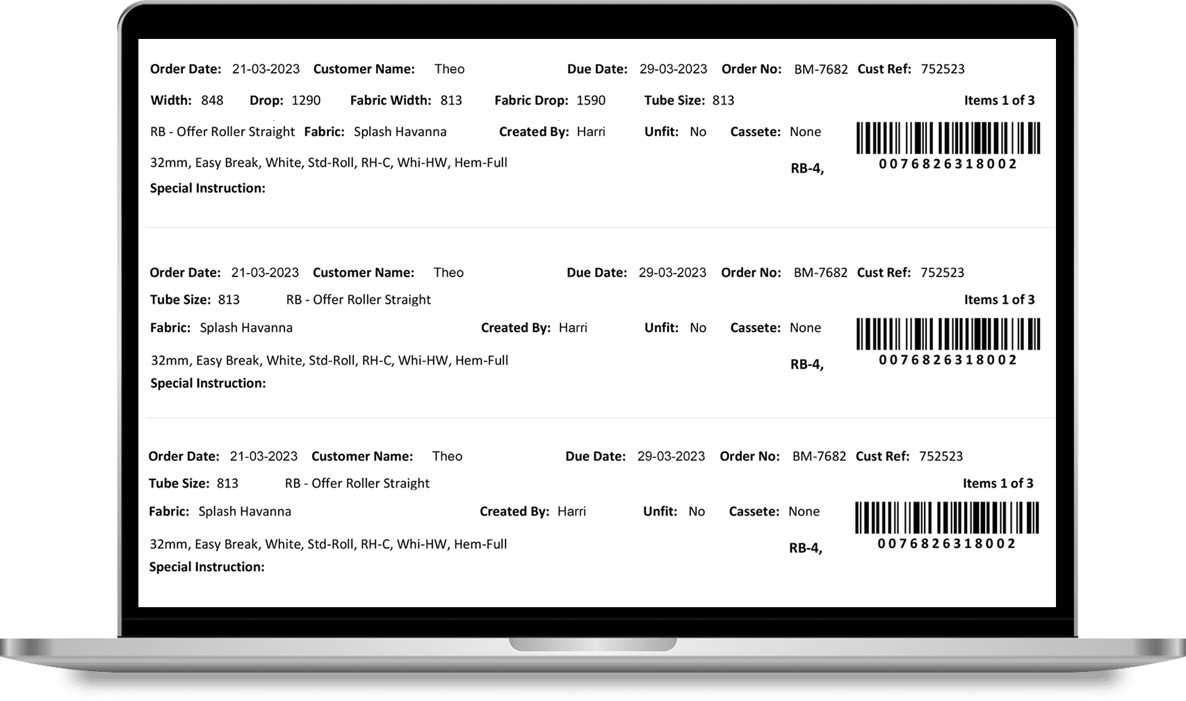 ERP software for manufacturing companies and production management.