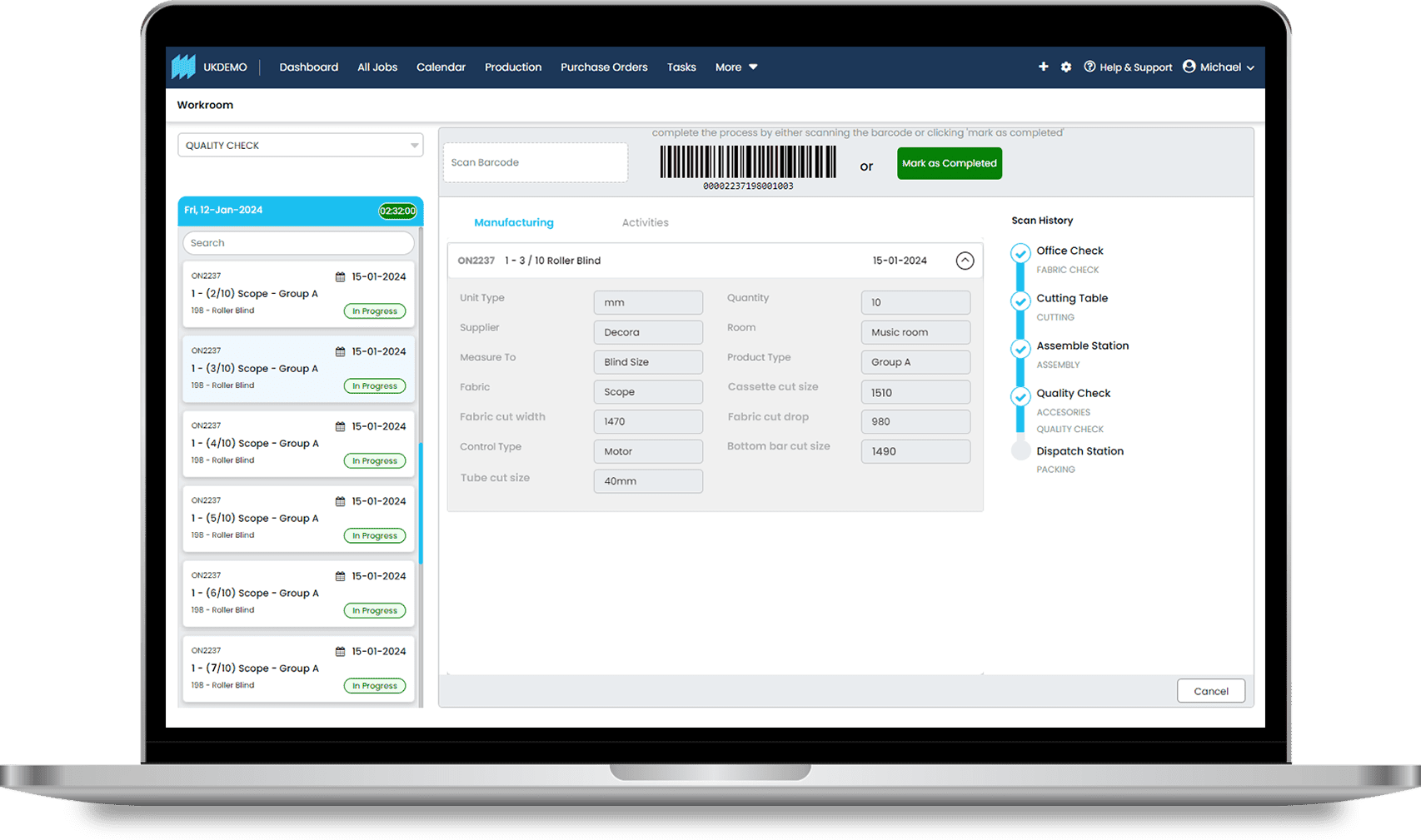 ERP system for manufacturing companies to streamline operations.